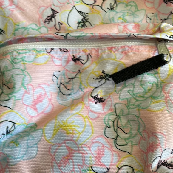 Jansport Floral Backpack - Pink and Multicolor - Picture 3 of 11